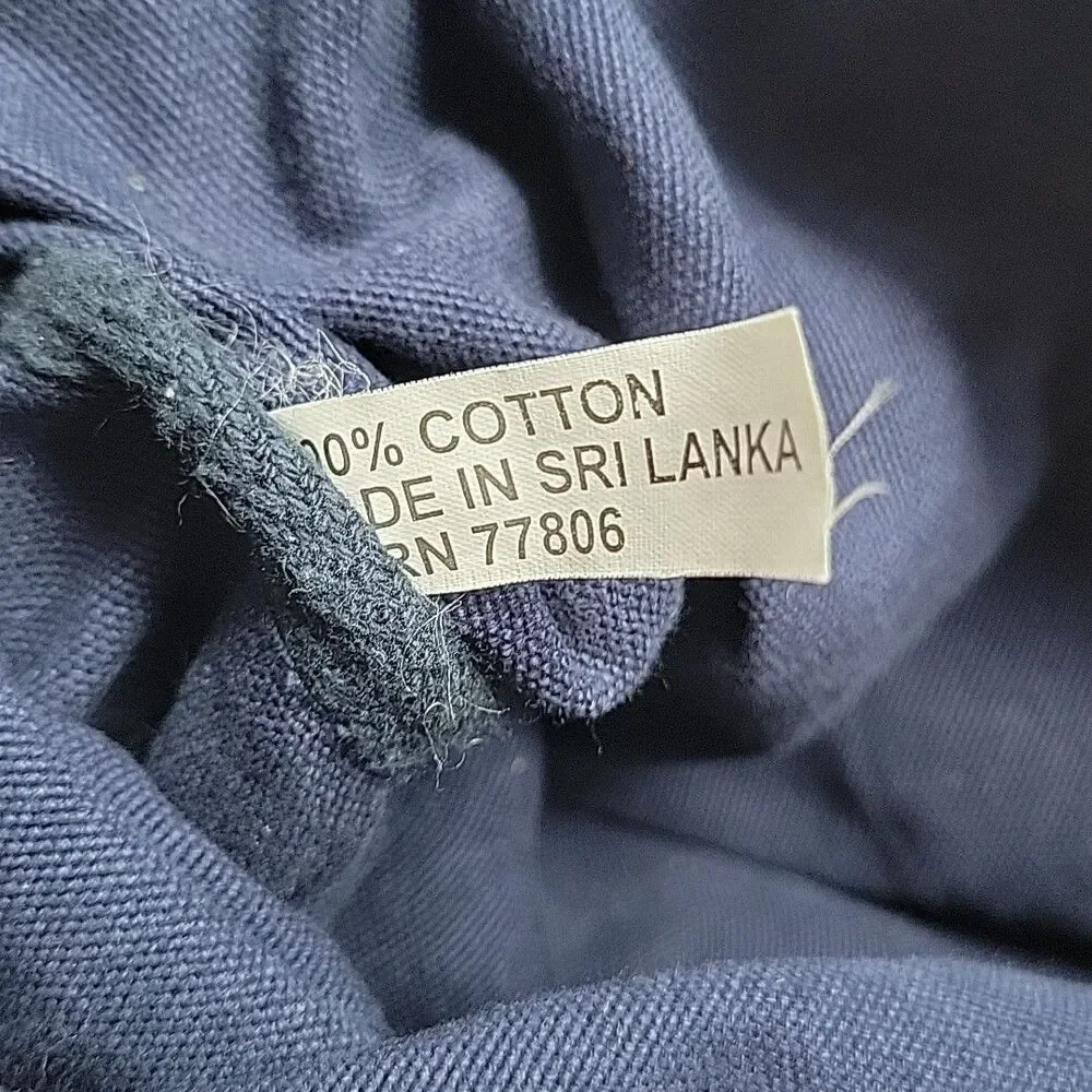 Vintage Tommy Hilfiger Canvas Backpack 1990s Nap Sack Tote Bag Big Flag Cotton - Picture 15 of 16